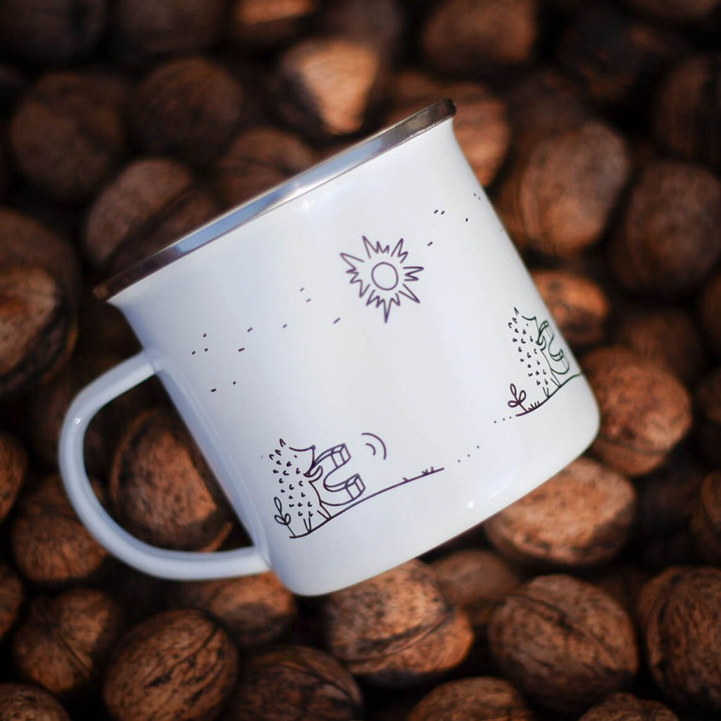 Hedgehog Magnet Enamel Mug