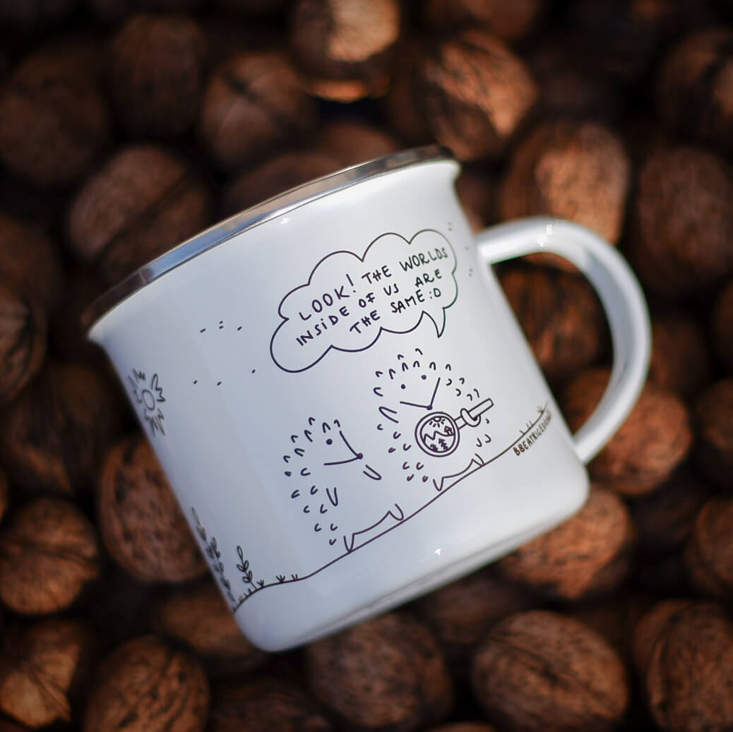 Hedgehog worlds Enamel Mug