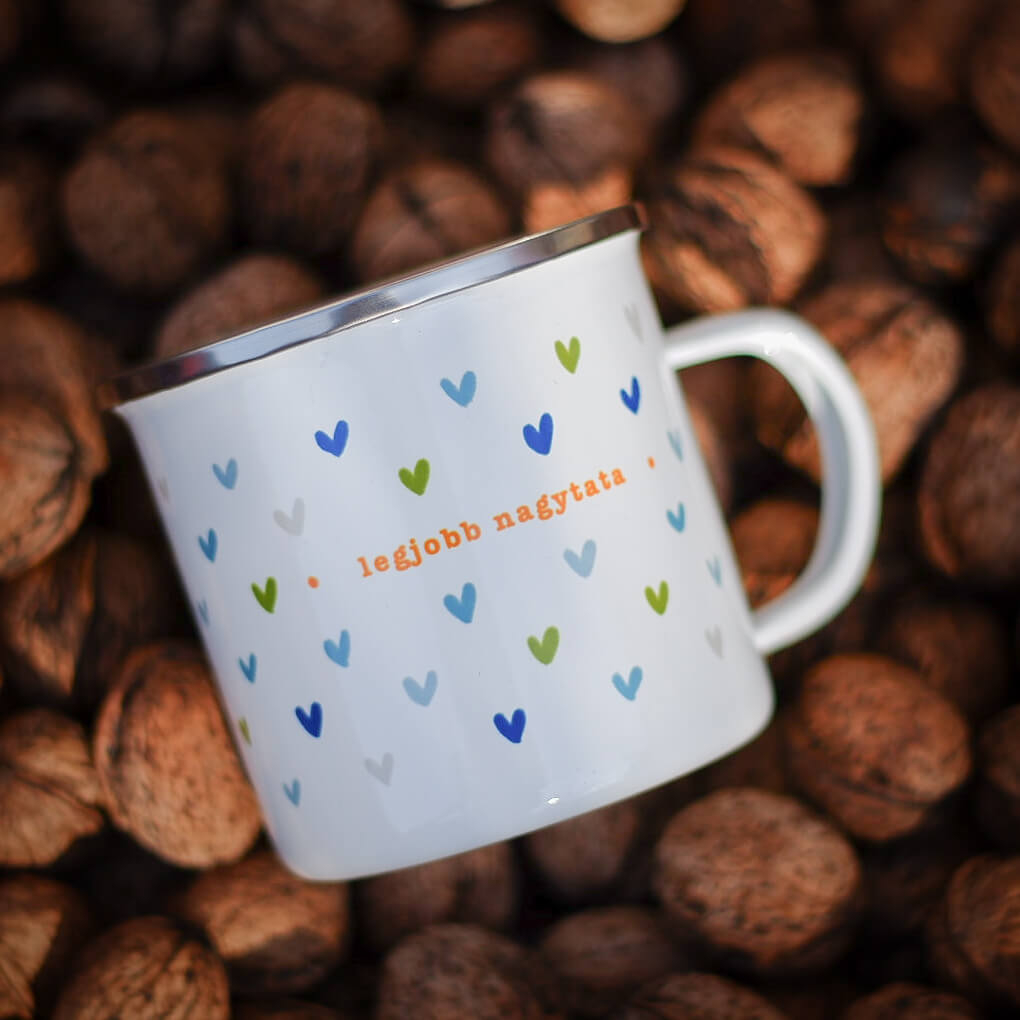 Cană emailată "Cel mai bun bunic" - Personalizabil