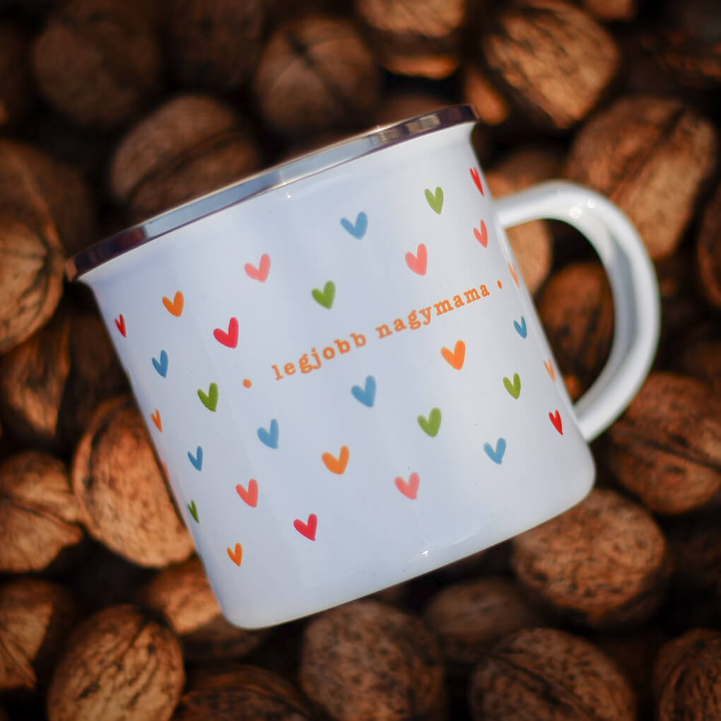 Cană emailată "Cea mai bună bunică" - Personalizabil