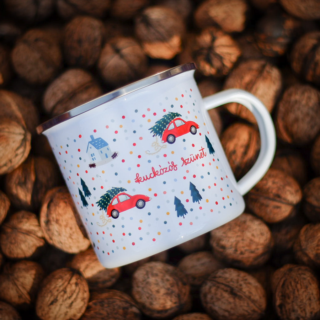 Cană emilată "Kuckózós szünet"