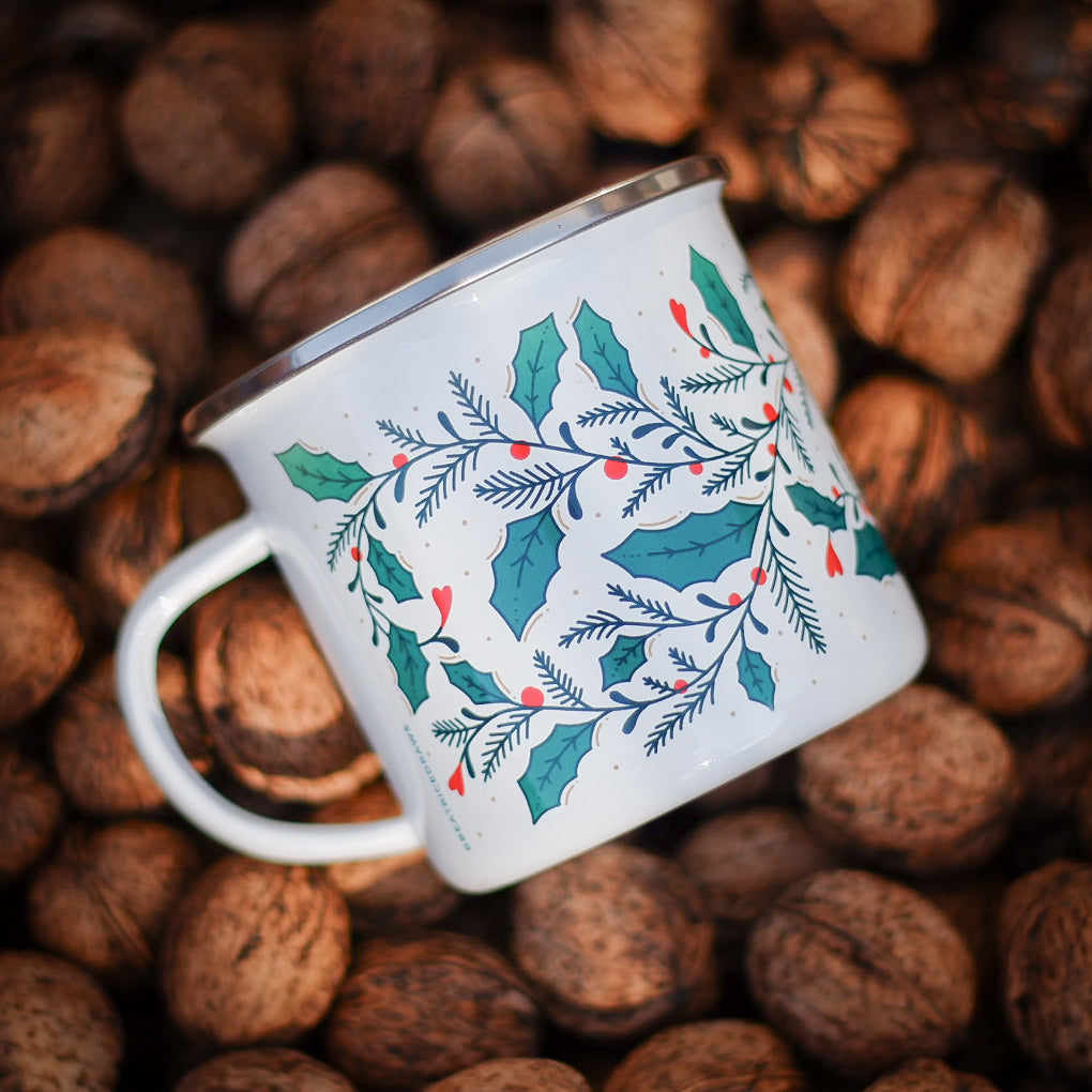 Cană emailată Crăciun "You are loved"