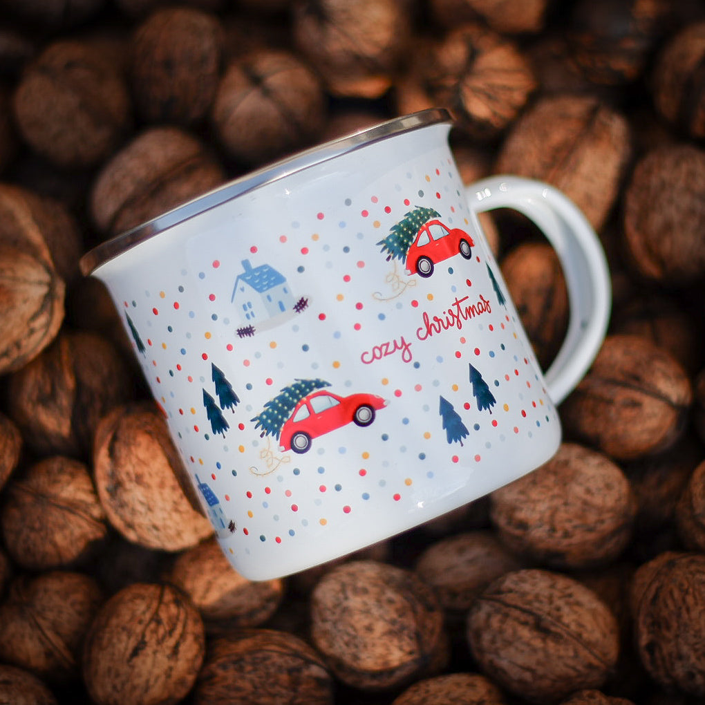 Cană emailată "Cozy Christmas"