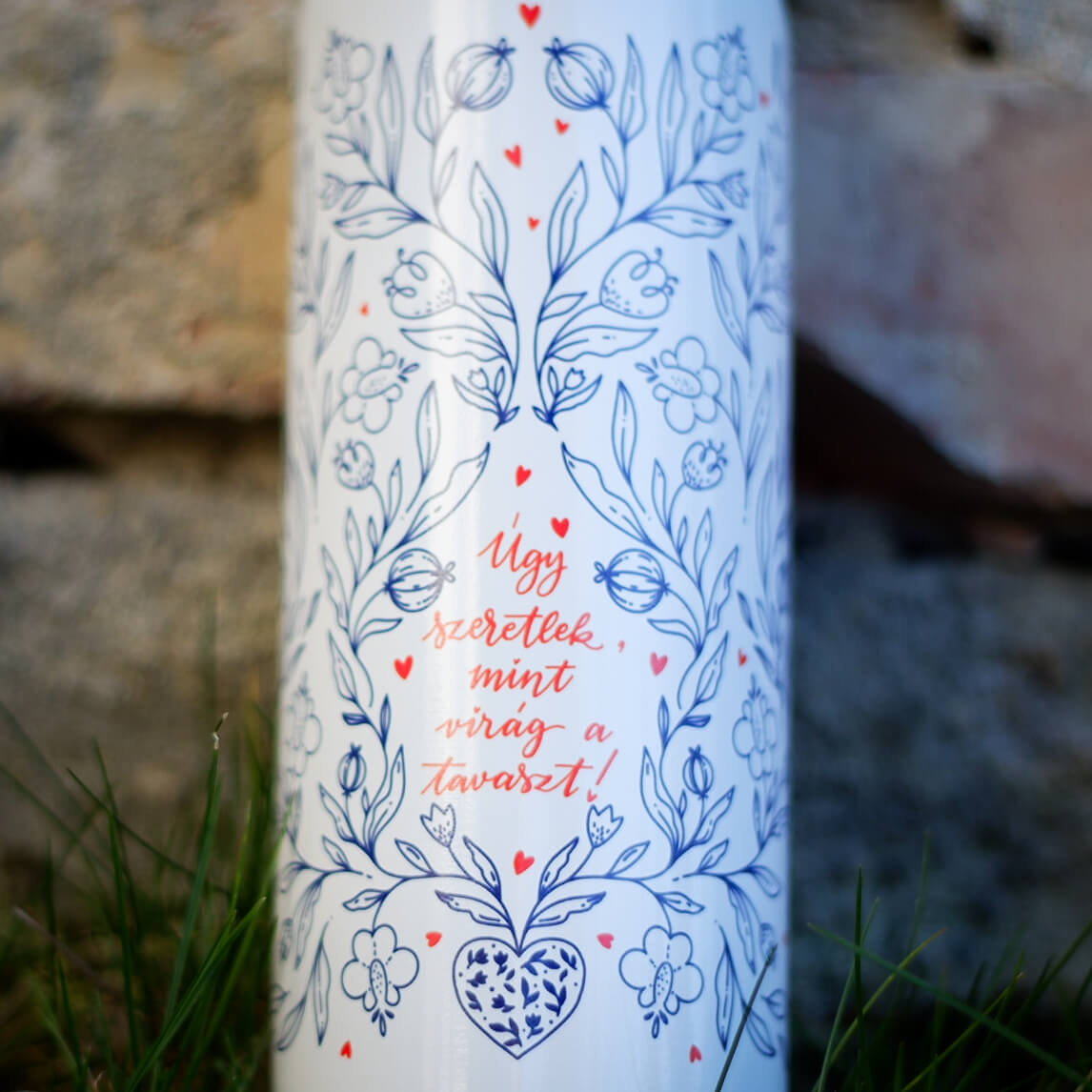 Love you like... Sticlă pentru apă din oțel inoxidabil