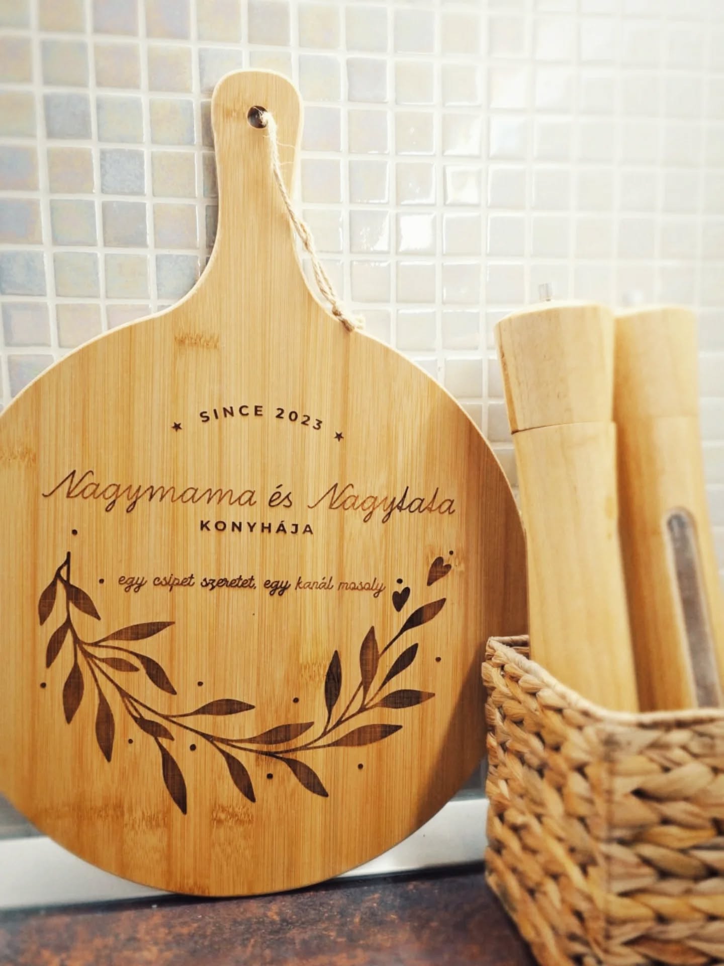 Tocător rotund personalizabil