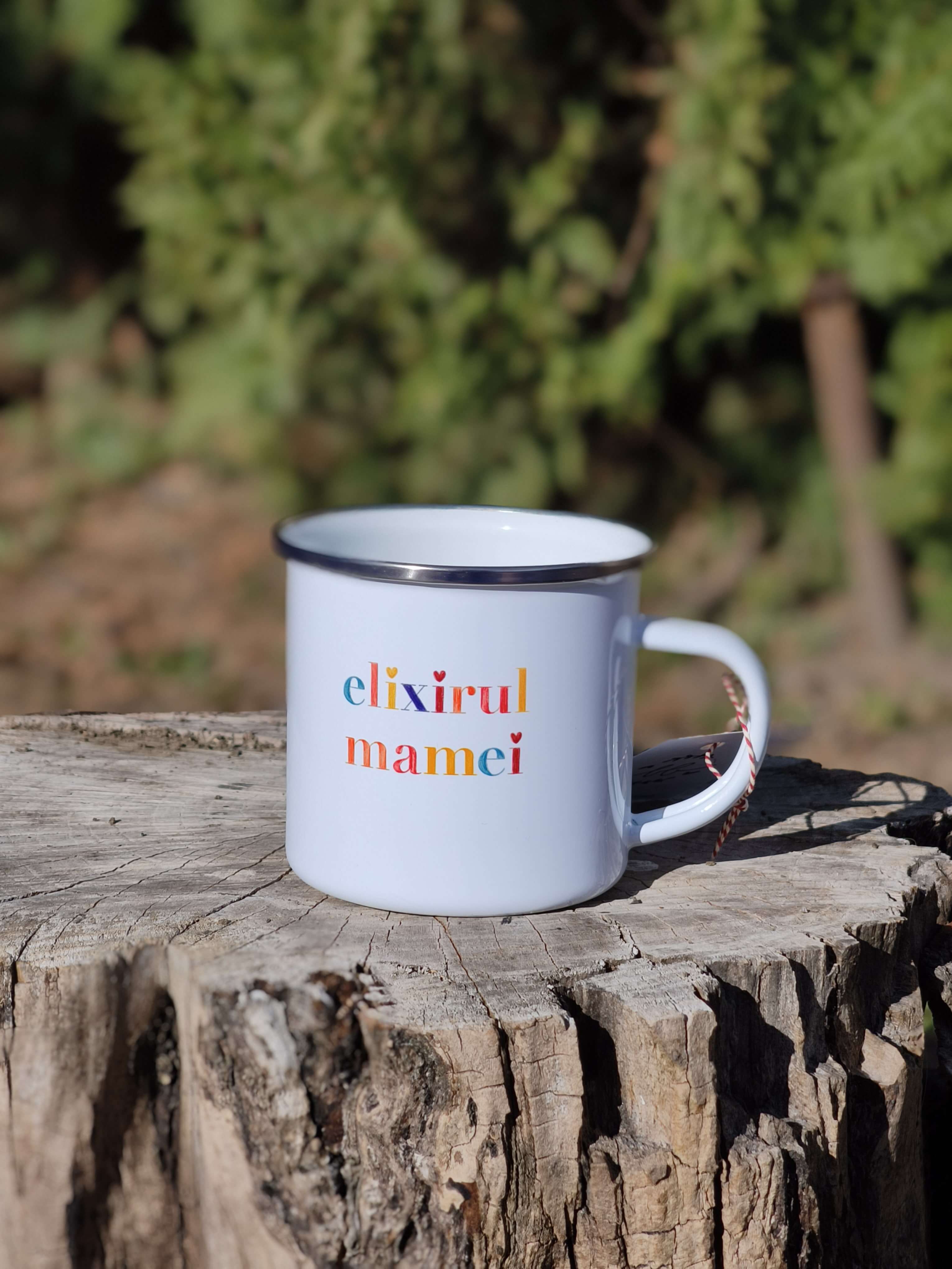 Cană emailată "Elixirul mamei"