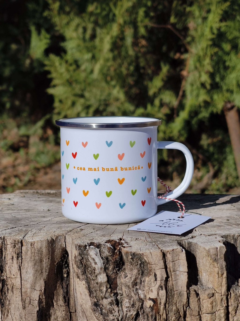 Cană emailată "Cea mai bună bunică" - Personalizabil