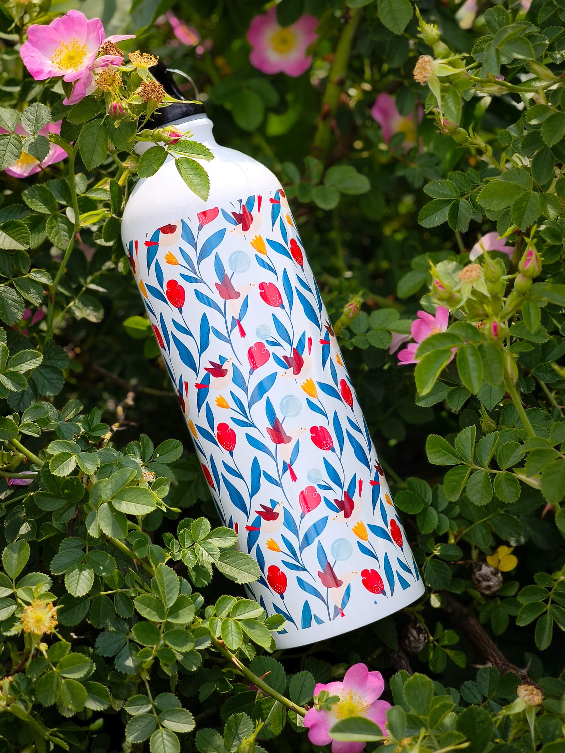 Sticlă pentru apă din oțel inoxidabil Blue Birds 750ml