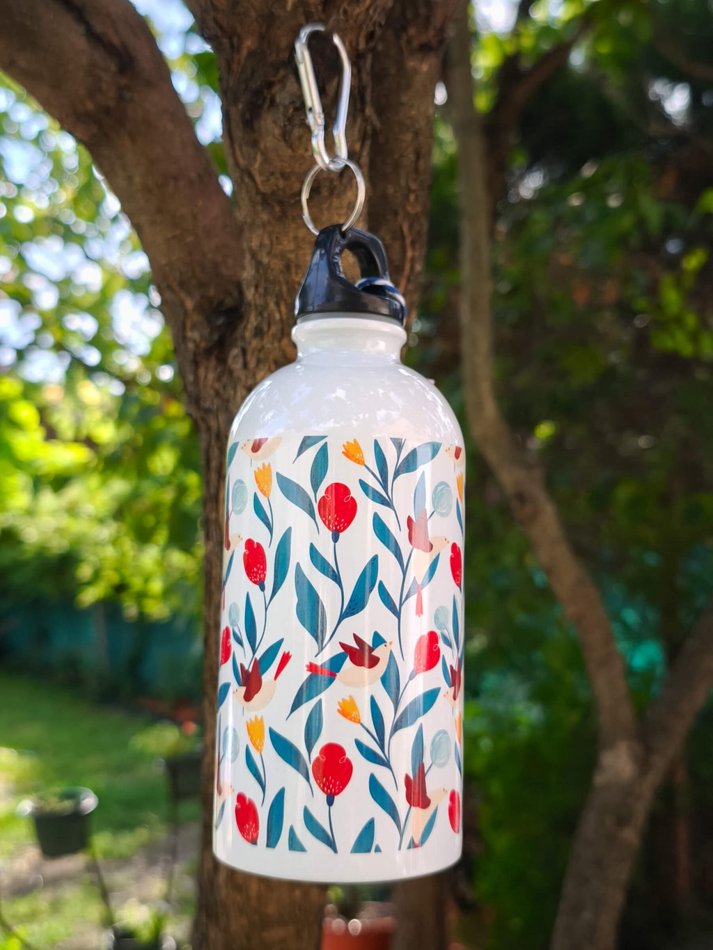 Sticlă pentru apă din oțel inoxidabil Blue birds