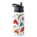 Sticlă cu pai din oțel inoxidabil 500ml Fluturi