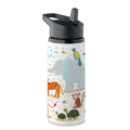 Sticlă cu pai din oțel inoxidabil 500ml - Animale