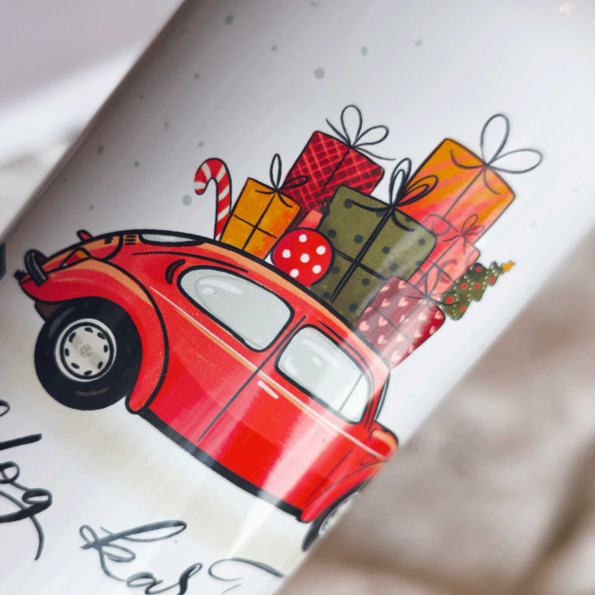 Sticlă pentru apă Volksvagen Bug pentru Crăciun 500ml