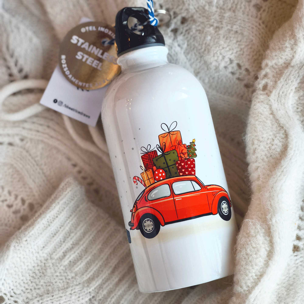 Sticlă pentru apă Volksvagen Bug pentru Crăciun 500ml