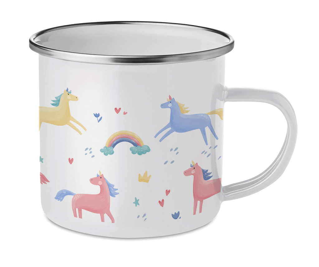 Cană emailată - Unicorni
