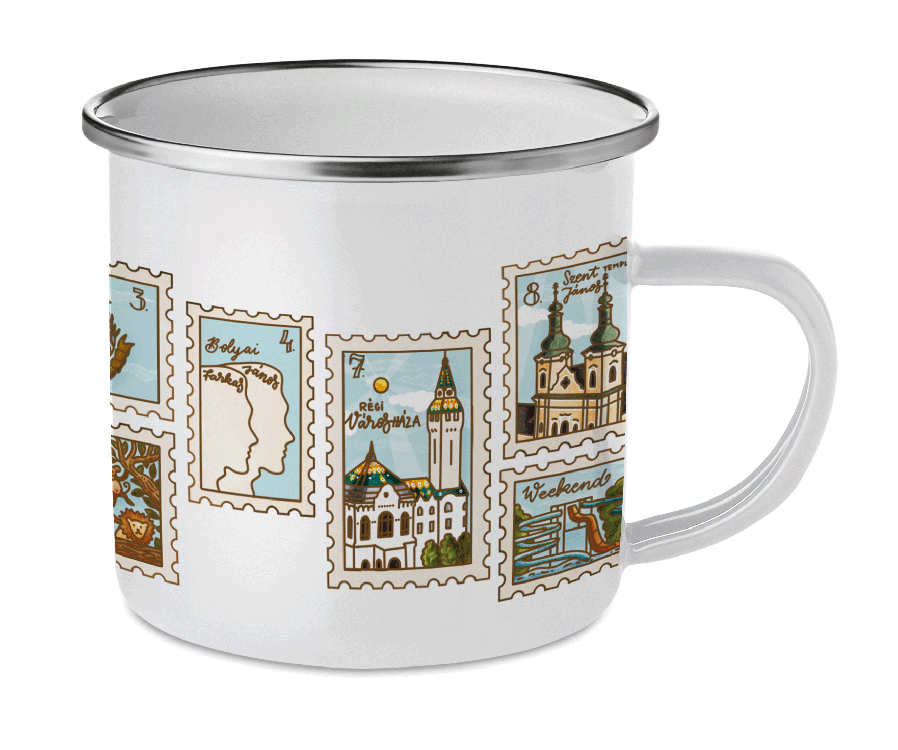 Marosvásárhely - Târgu Mureș - Cană emailată 350ml