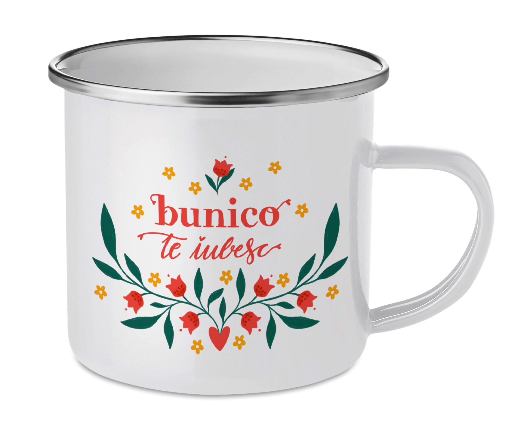 Cană emailată "bunico te iubesc"