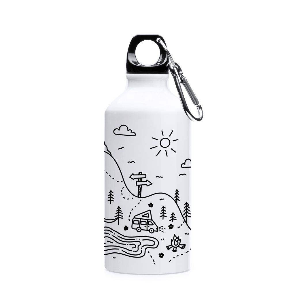 "Wanderlust" Sticlă pentru apă din oțel inoxidabil 500ml