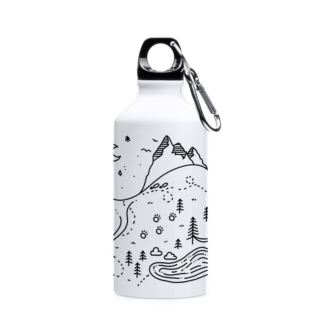 "Wanderlust" Sticlă pentru apă din oțel inoxidabil 500ml