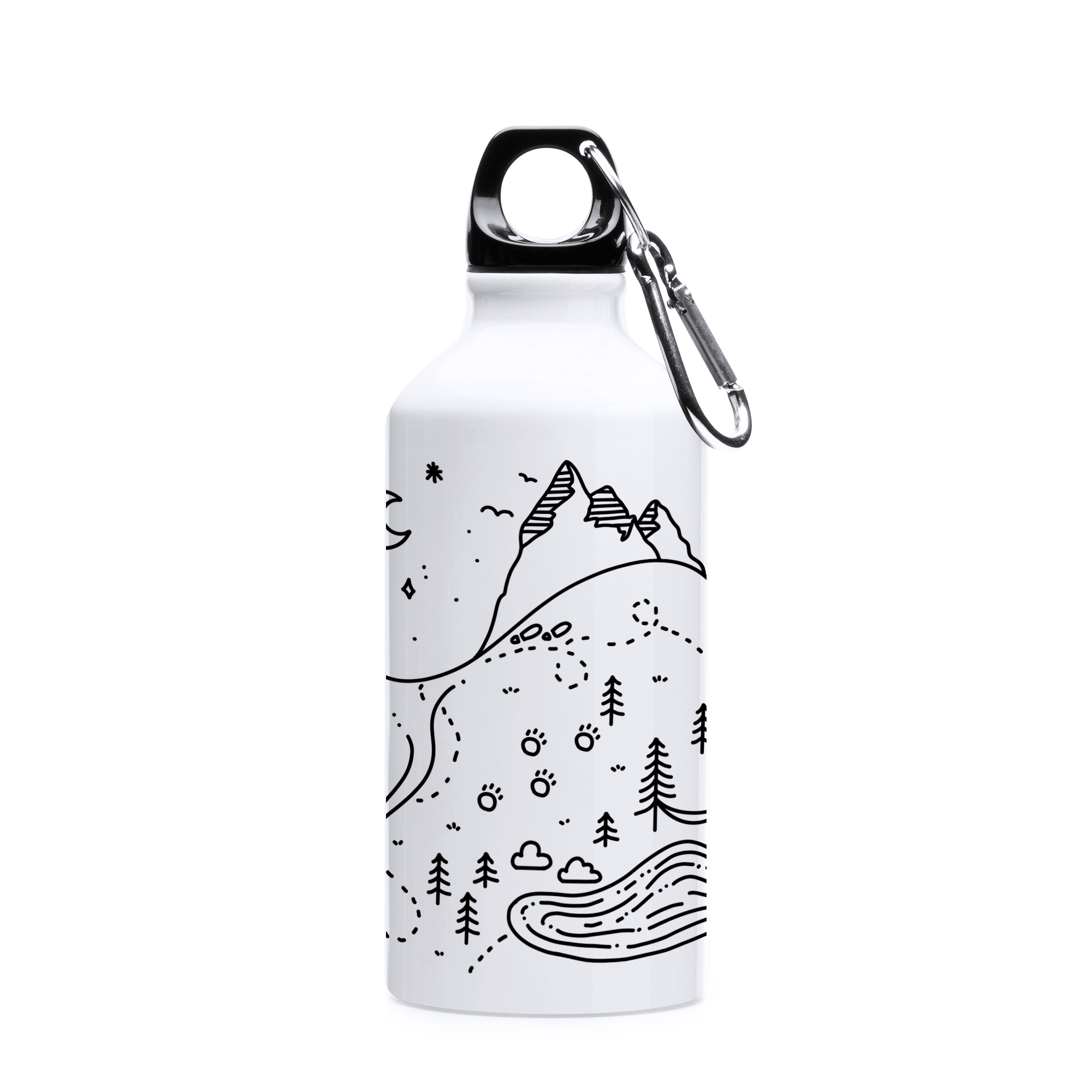 "Wanderlust" Sticlă pentru apă din oțel inoxidabil 500ml