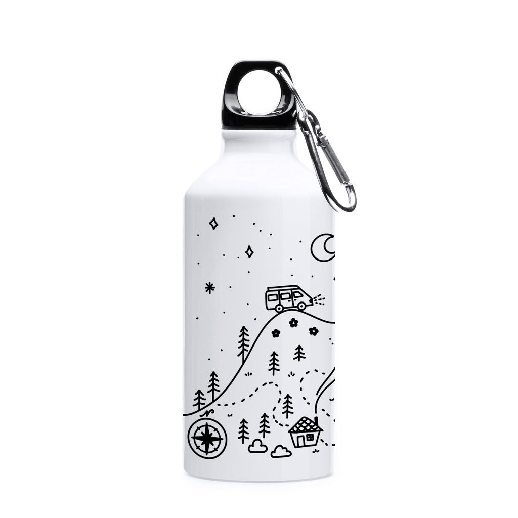 "Wanderlust" Sticlă pentru apă din oțel inoxidabil 500ml
