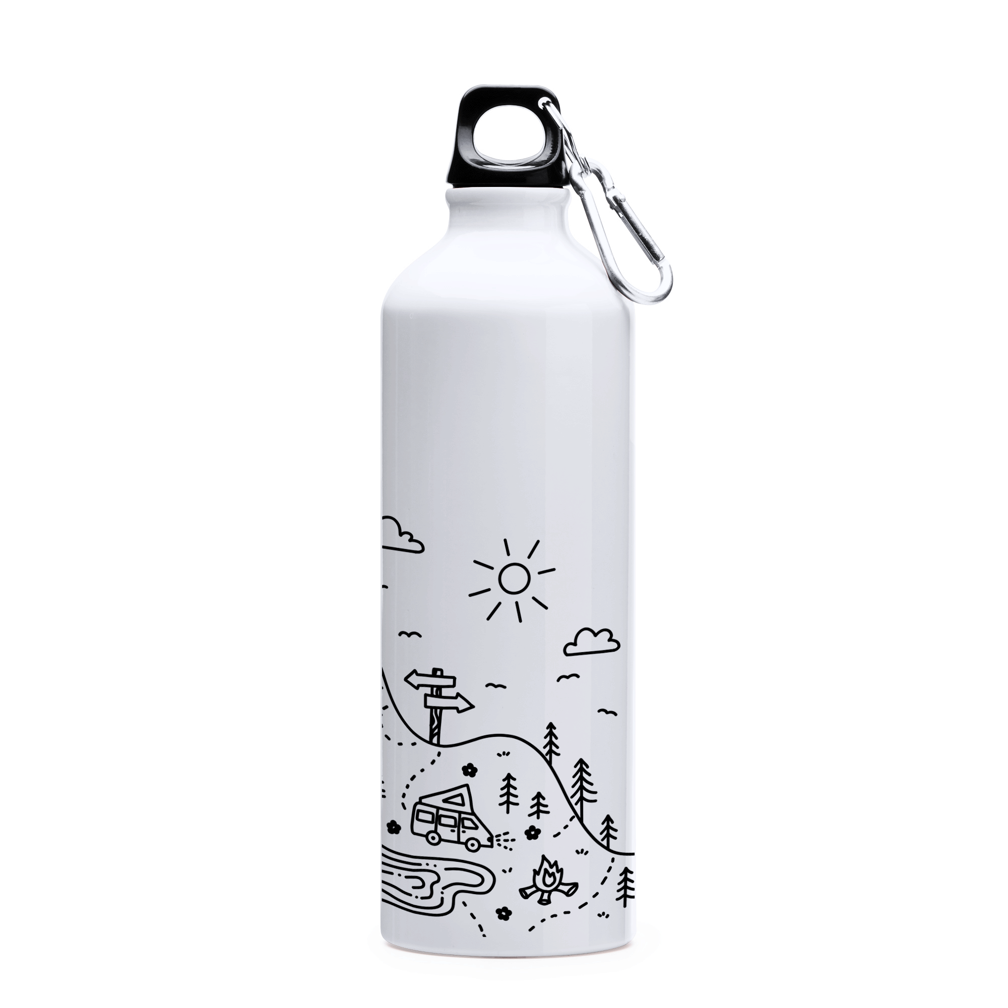 "Wanderlust" Sticlă pentru apă din oțel inoxidabil 750ml