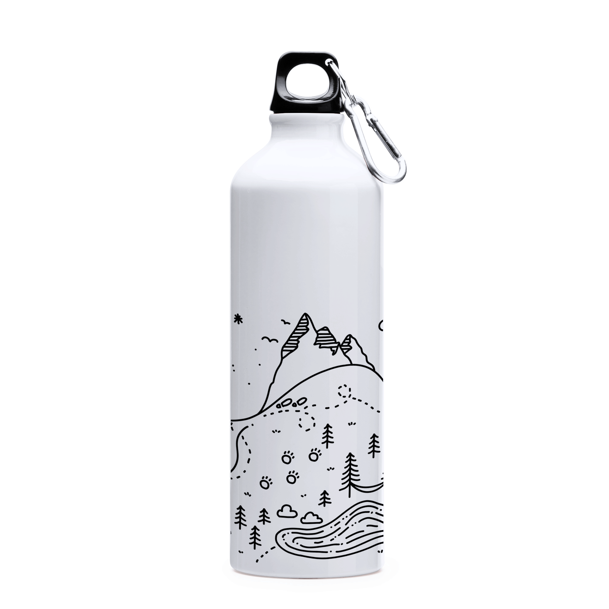 "Wanderlust" Sticlă pentru apă din oțel inoxidabil 750ml