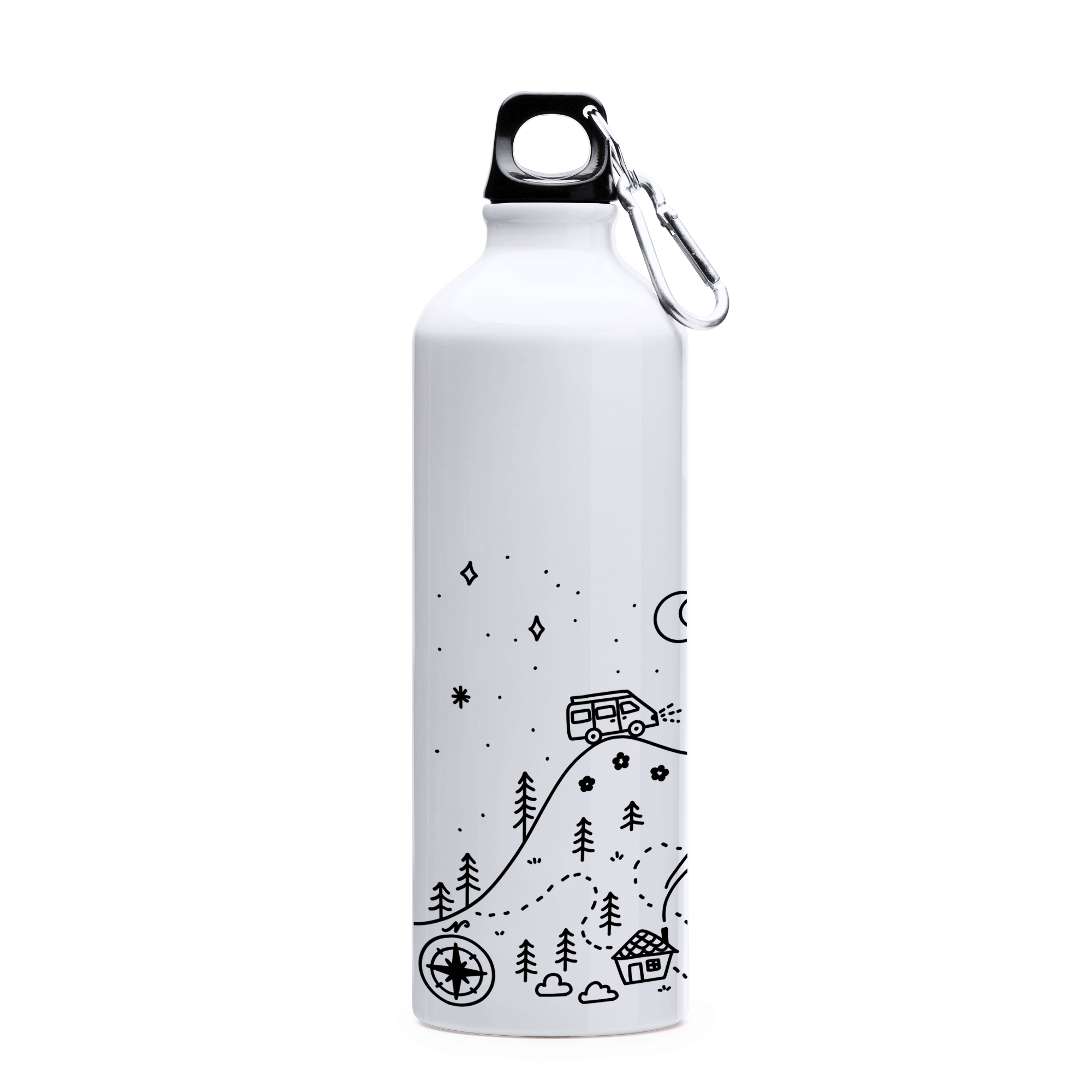 "Wanderlust" Sticlă pentru apă din oțel inoxidabil 750ml