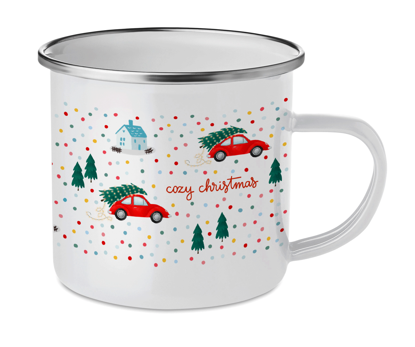 Cană emailată "Cozy Christmas"