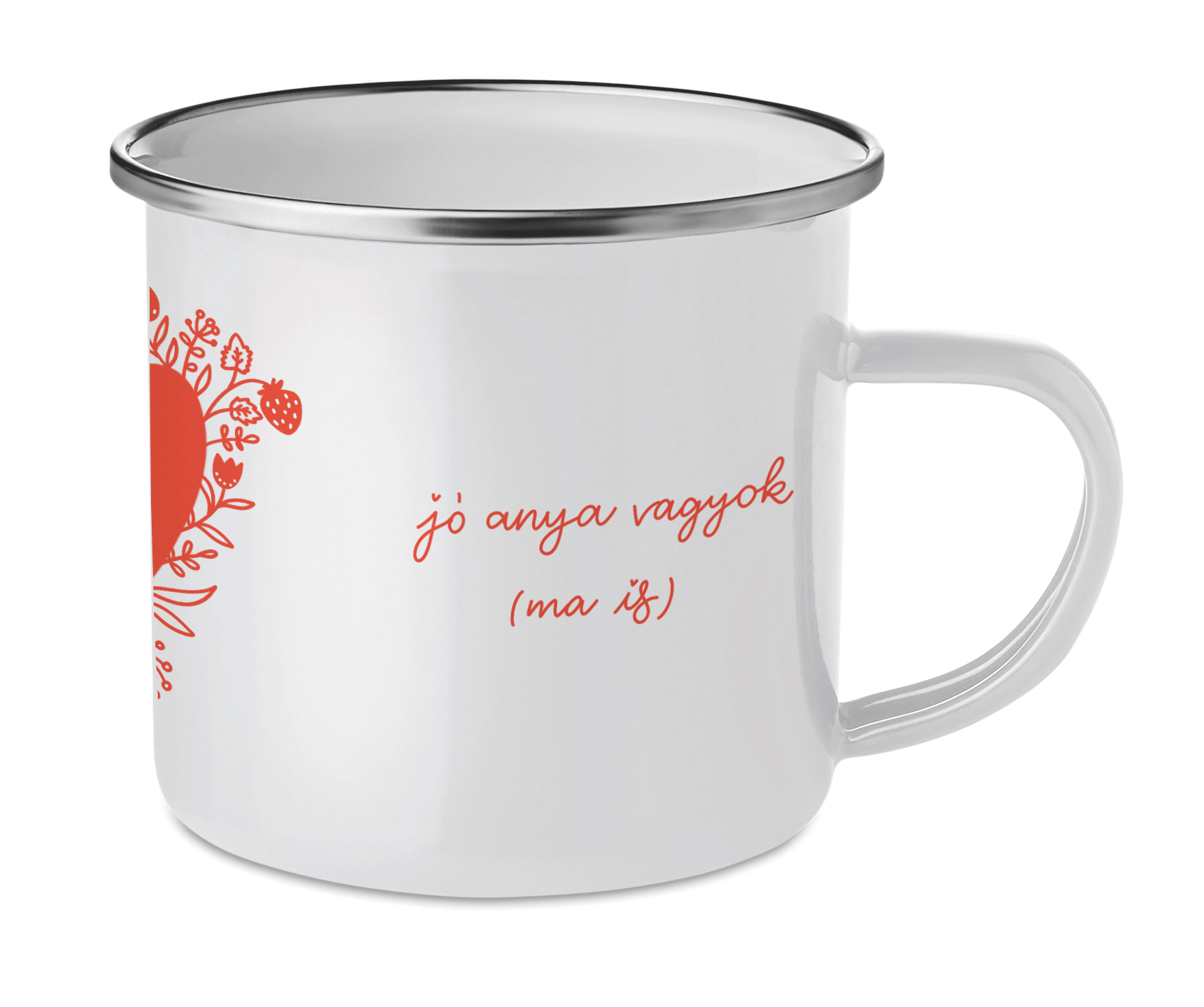 Cană emailată "Jó anya vagyok (ma is)"