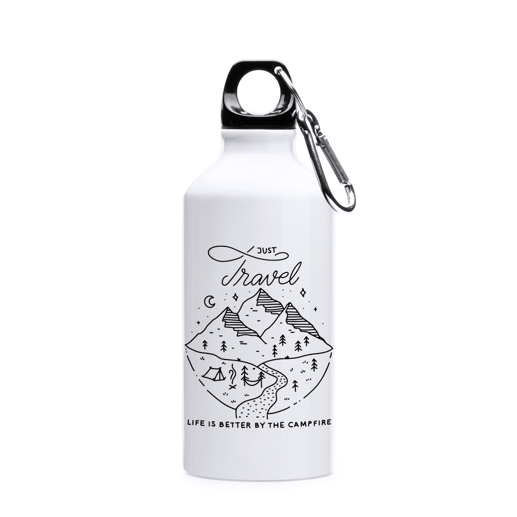 "Just travel..." Sticlă pentru apă din oțel inoxidabil 500ml