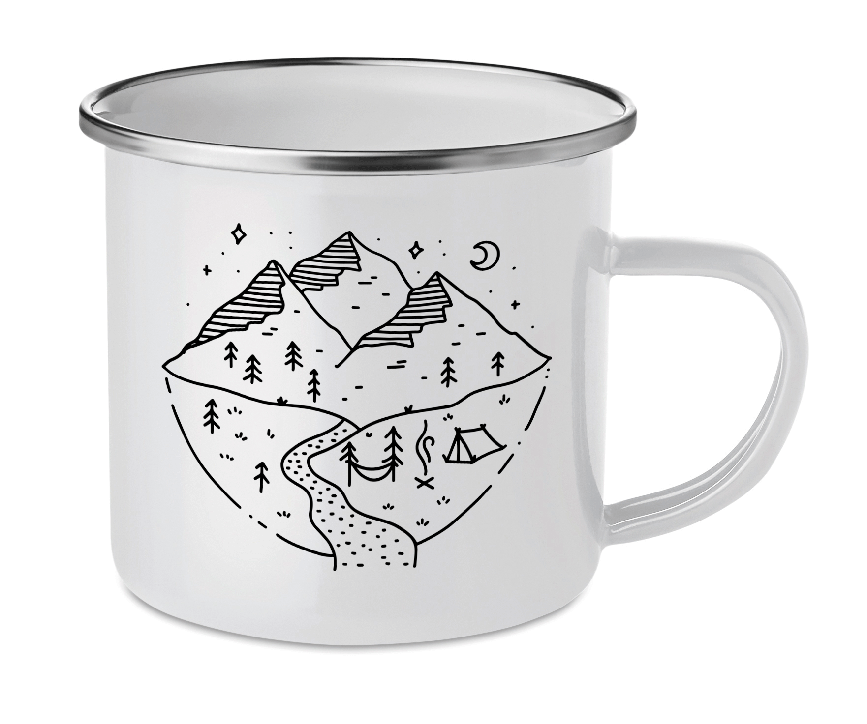 Cană emailată "Just travel"