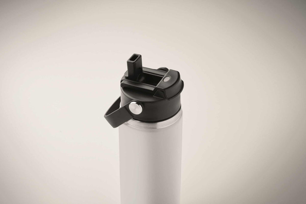 Termos (pentru copii) cu pai și capac flip-top – Model Floricele