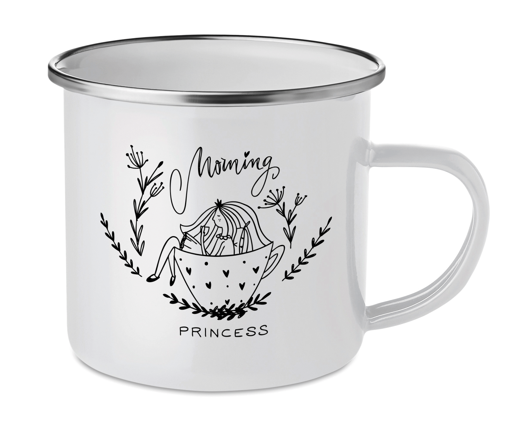 Cană emailată "Morning Princess"