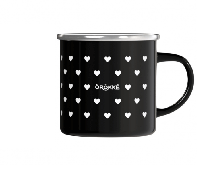 "Örökké" Cană emailată - NEGRU