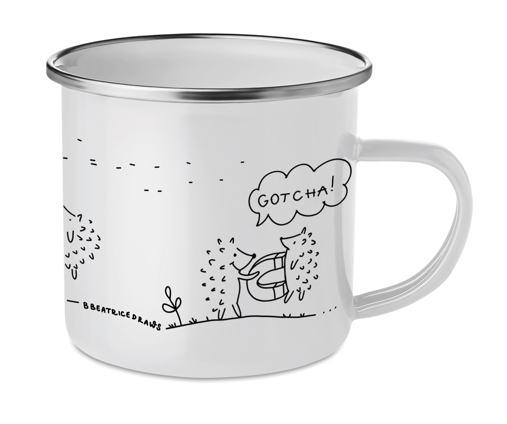 Hedgehog Magnet Enamel Mug