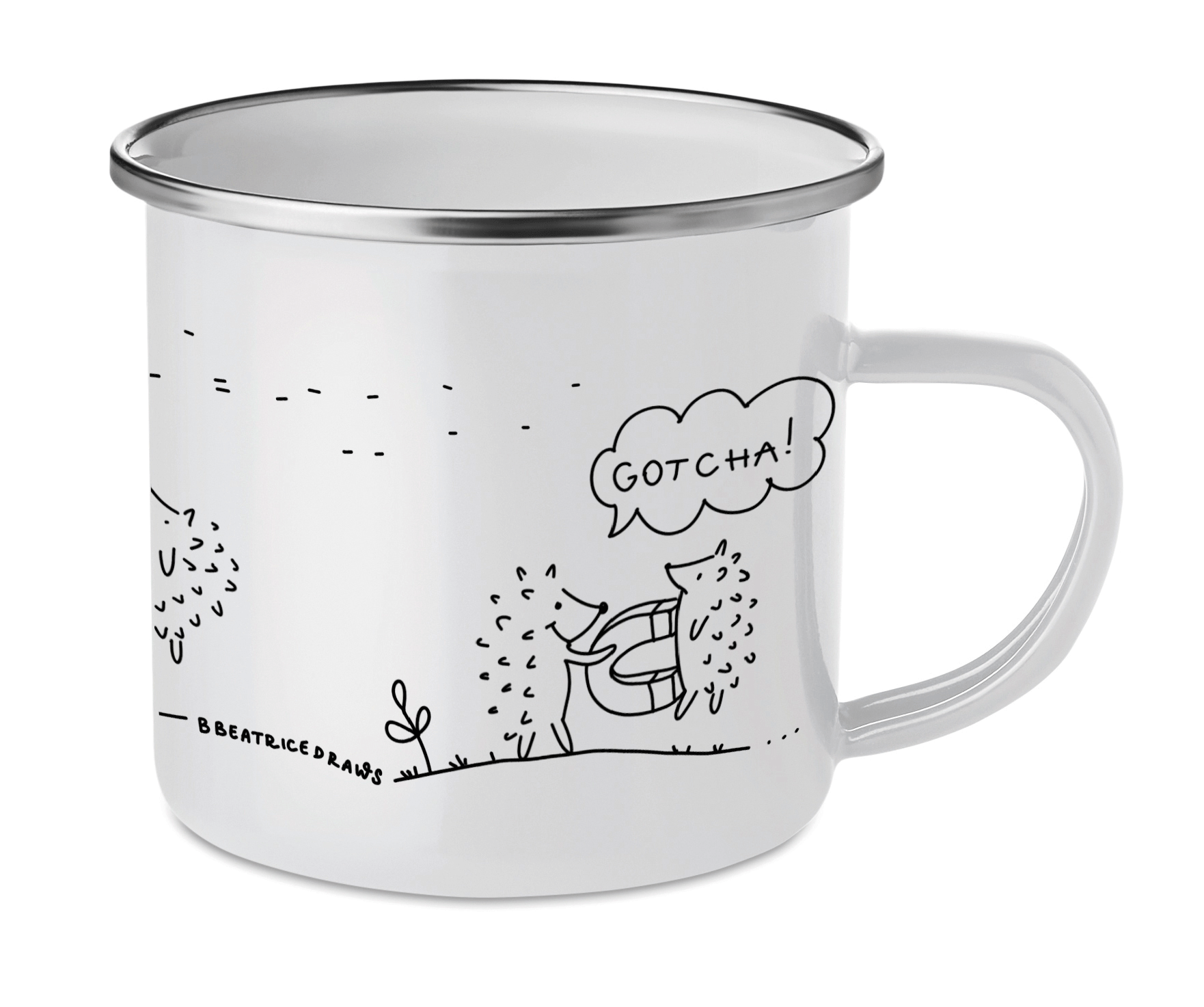 Hedgehog Magnet Enamel Mug