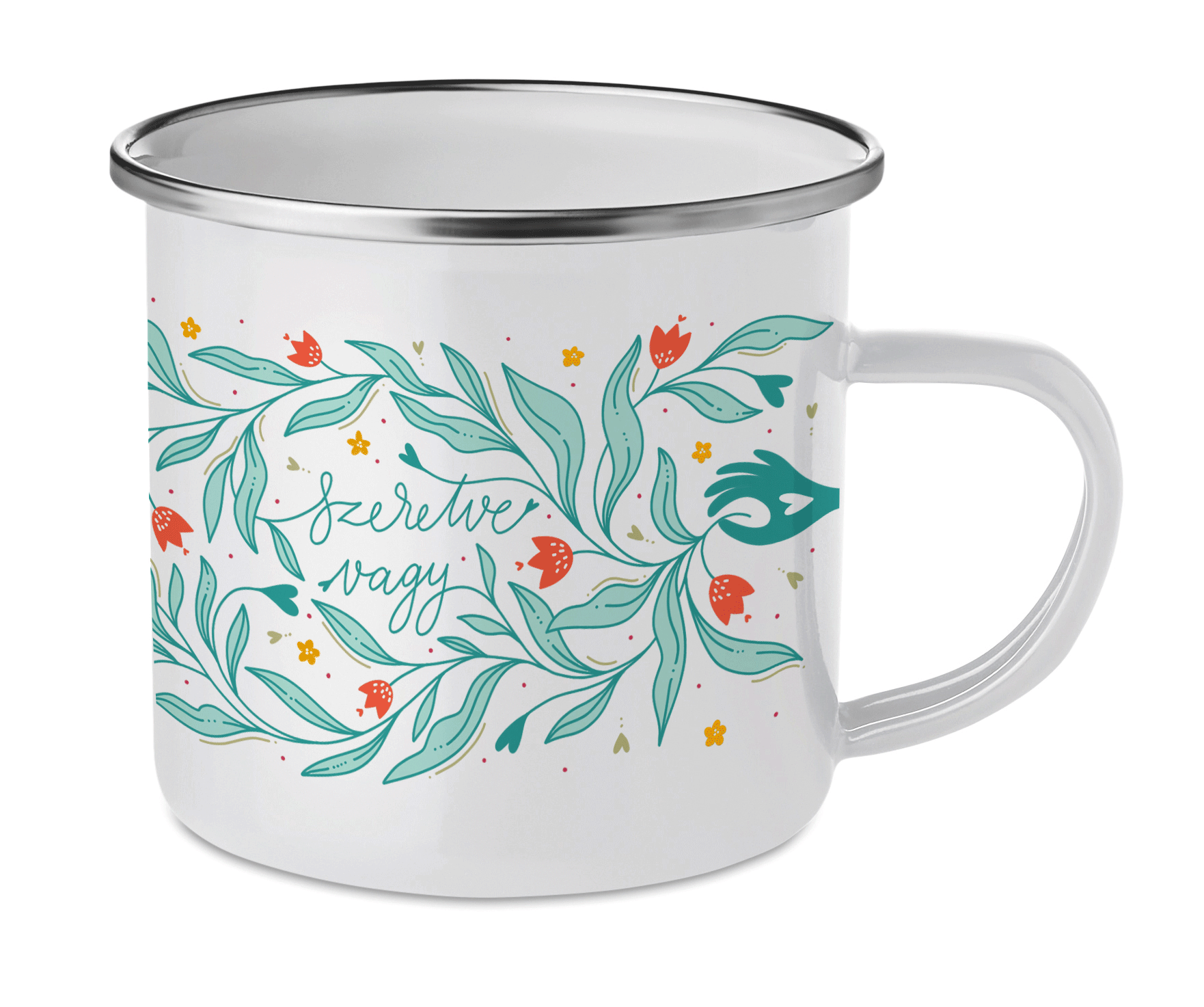 "Szeretve vagy" Cană emailată - Personalizabilă