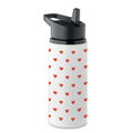 Sticlă cu pai din oțel inoxidabil 500ml Inimioare