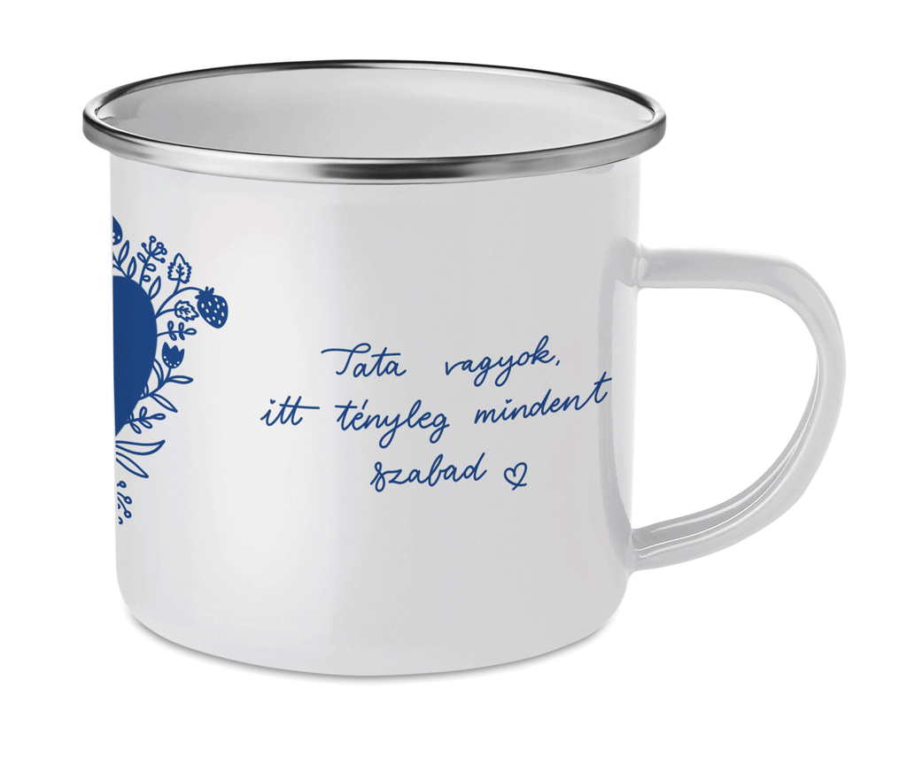 Cană emailată "Tata vagyok, itt tényleg mindent szabad"