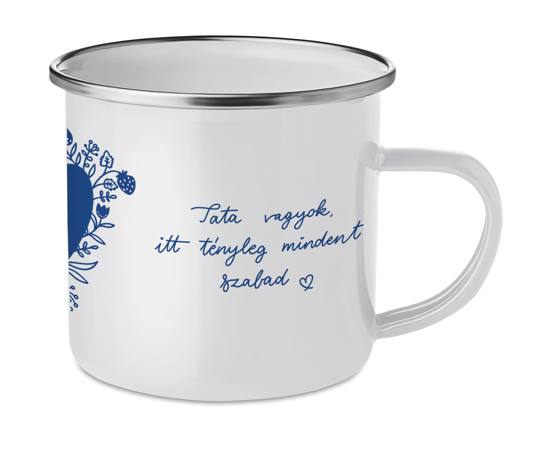 Cană emailată "Tata vagyok, itt tényleg mindent szabad"