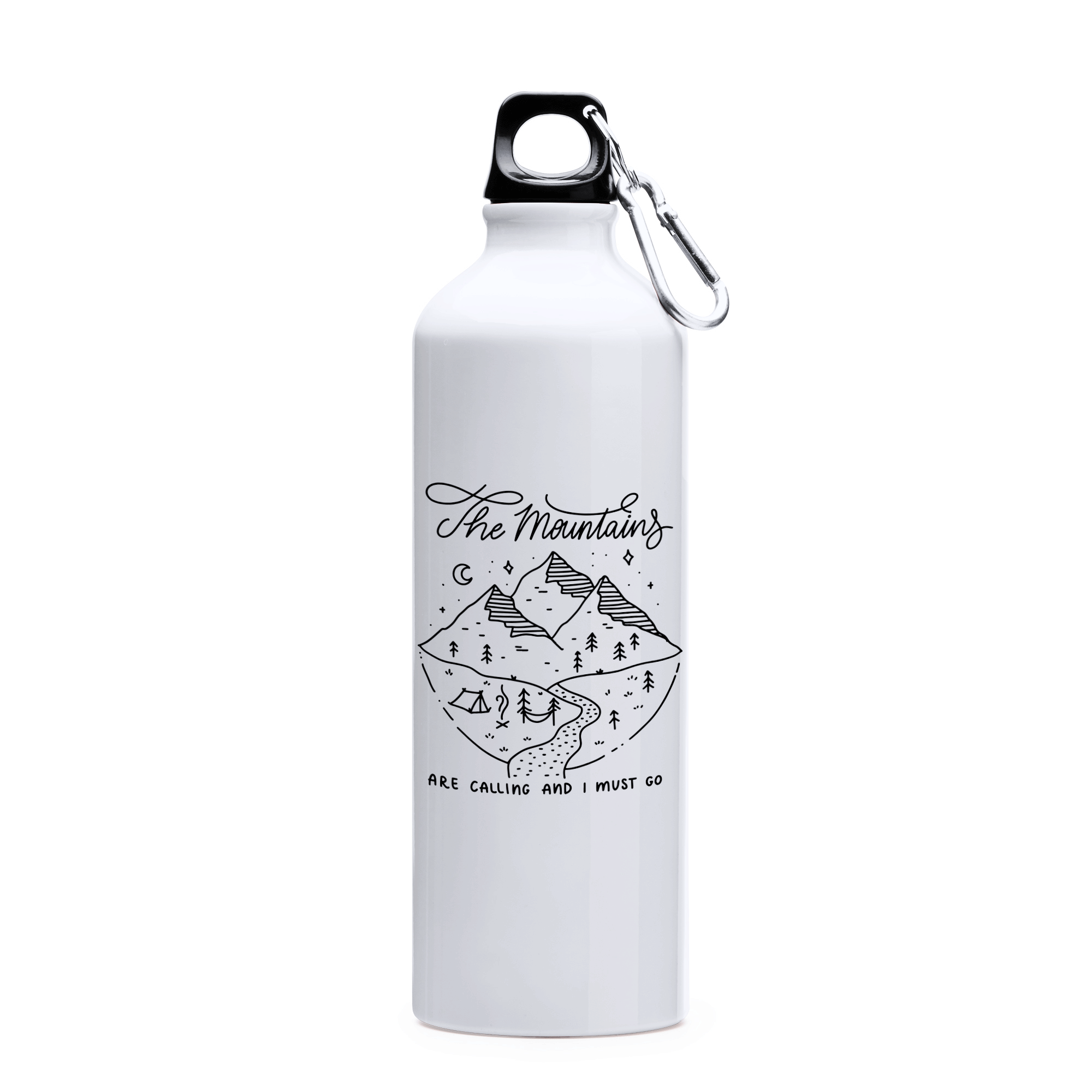 "The Mountains Are Calling..." Sticlă pentru apă din oțel inoxidabil 750ml