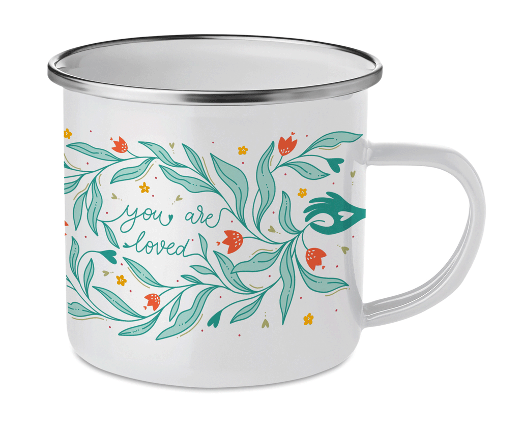 Cană emailată "You are loved"