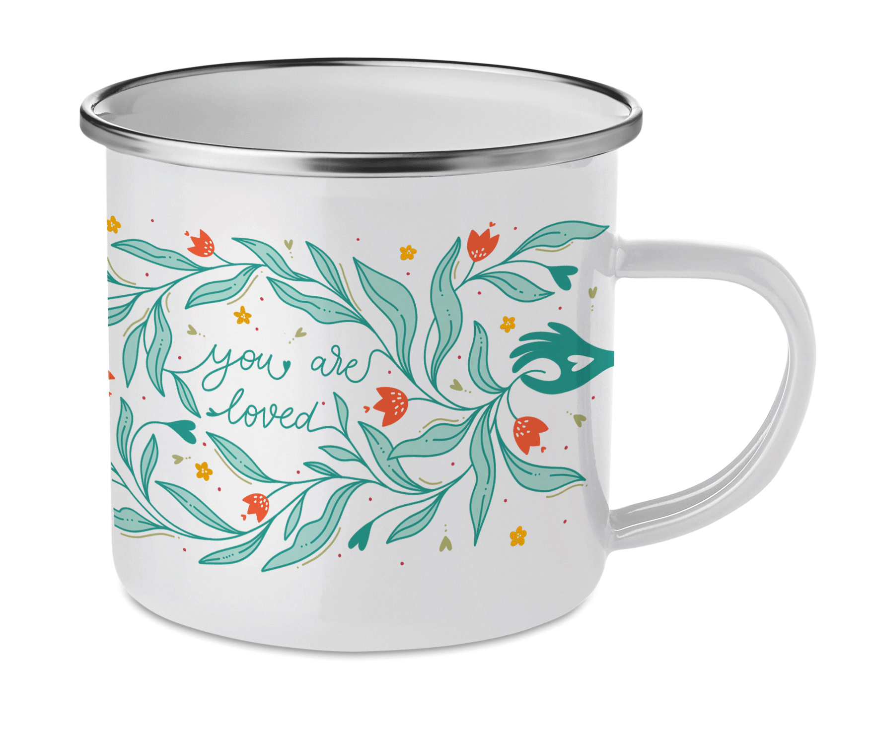 Cană emailată "You are loved"